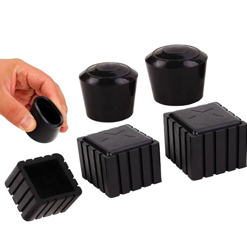 Factory customized square round foot cover foot pad furniture table and chair leg noise reduction rubber foot pad