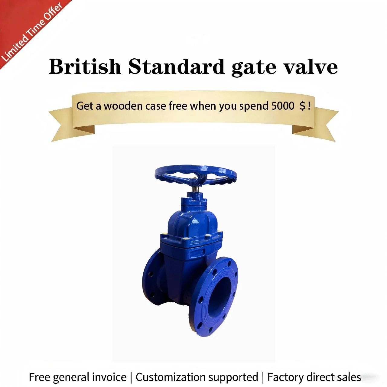 Задвижка чугунная фланцевая ручная Z45X-16Q стандарт UK для воды 1 порт от производителя