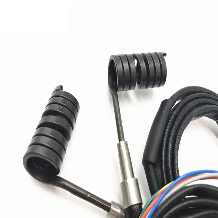 Hot runner brass pipe heater nozzle heater pressed with coil heater