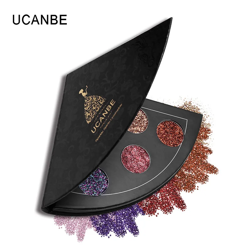Private Label Cosmetics Shaped Glitter High Pigment Diamond Eyeshadow Meakeup Palette
