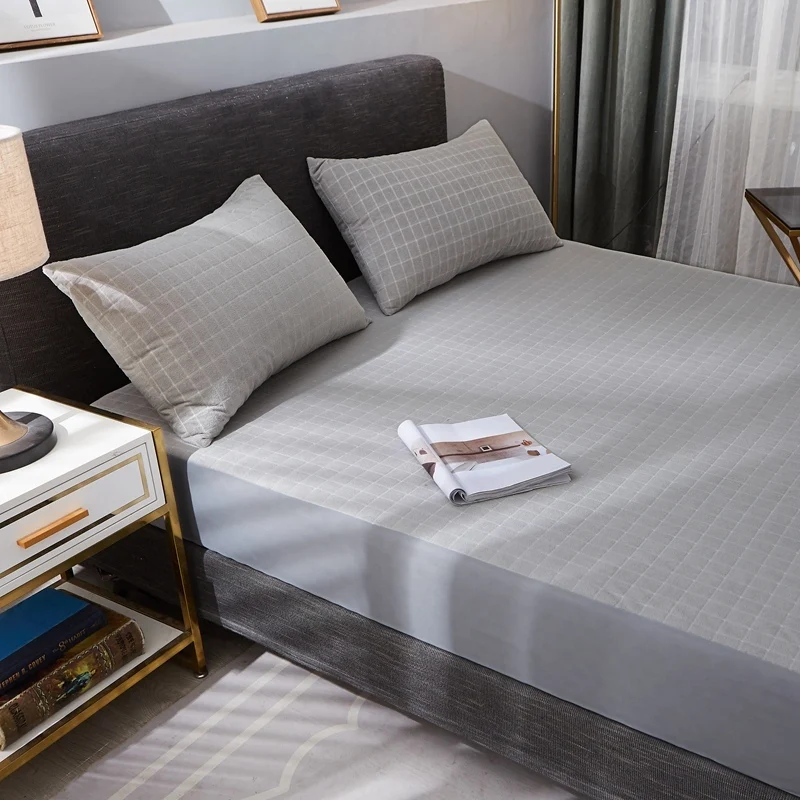 Wholesale purple jacquard terry mattress protector waterproof standard pillow protector waterproof