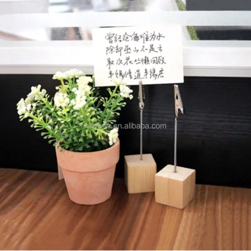 China Factory Custom Wood Memo Note Photo Clip Holder