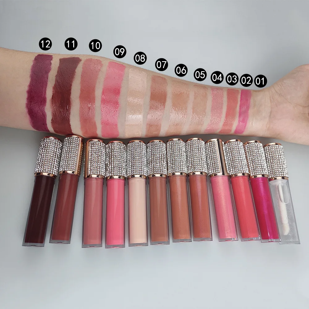 Поставщик Косметики, набор контейнеров для блеска для губ, тюбики, пользовательская этикетка, блеск для губ