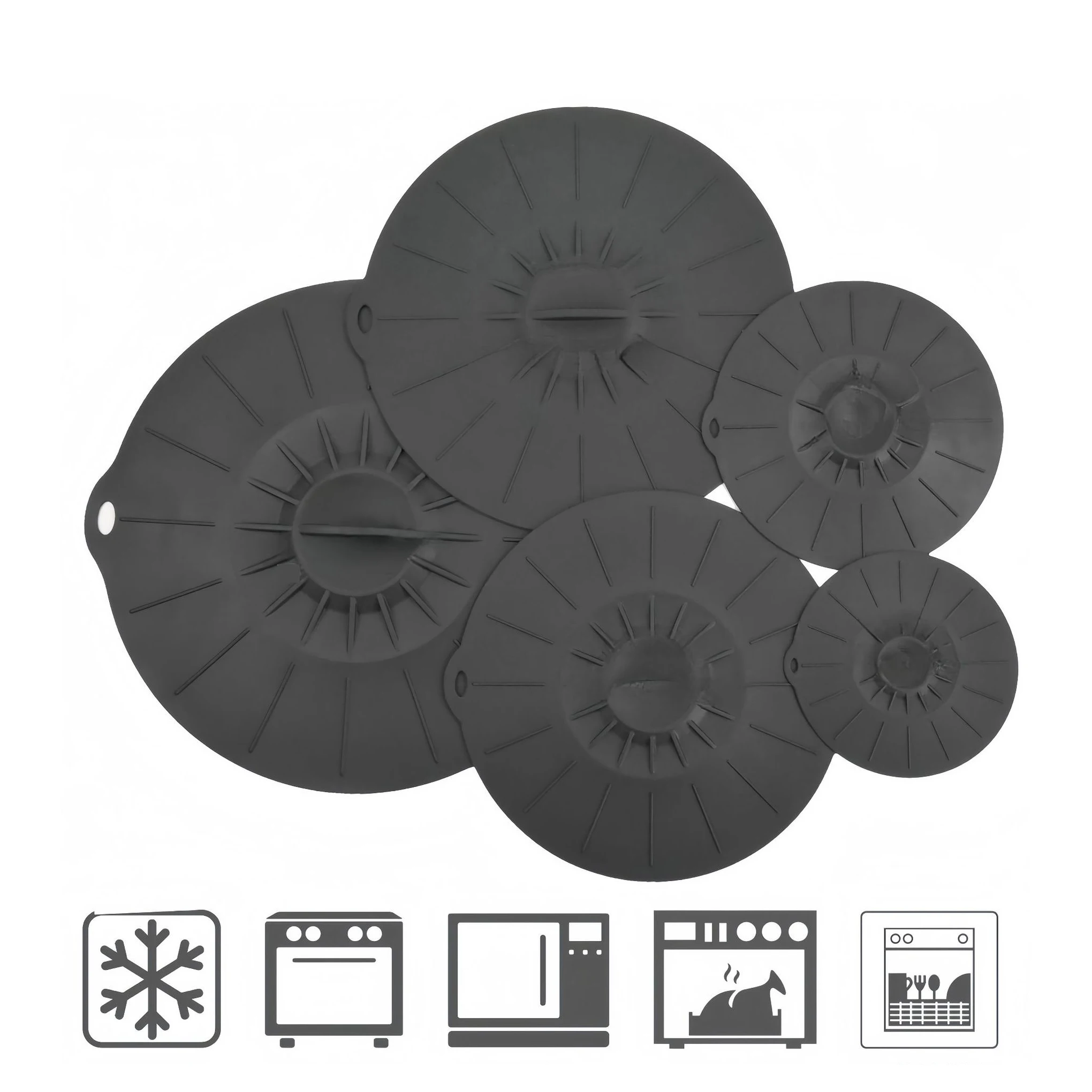 THEONE Silicone Fresh-keeping Cover Containers Seal Preservation Lids Dust-proof Tableware Silicone Cover Pot Bottle Covers