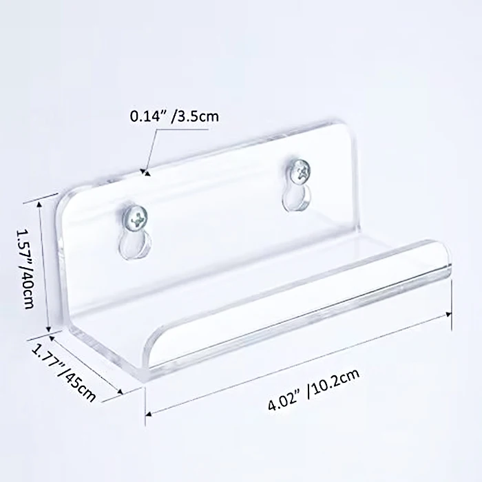 Custom Wall Mounted Clear Acrylic Vinyl Record Display Shelf For Home Office