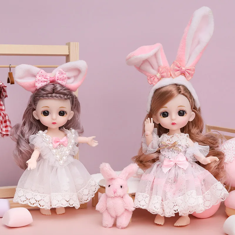 16 см милый Рождественский подарок винил подвижные 13 суставов одеваются мини BJD куклы