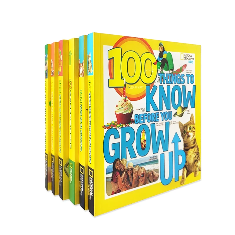 Шесть полных энциклопедий науки на английском языке для детей 100 вещей, чтобы сделать перед выращиванием