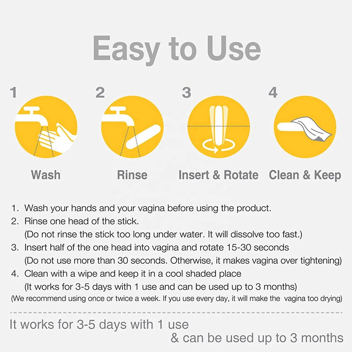 Private Label Woman Vagina Cleaning Product Yoni Vagina Tightening Stick