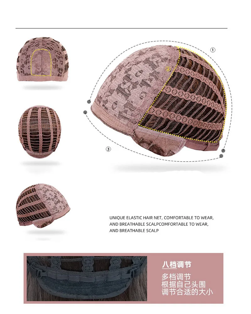 Wholesale 12inch Short Brown Mixed White Genshin Impact Gorou Synthetic Anime Cosplay Wig Peluca With Two Ears