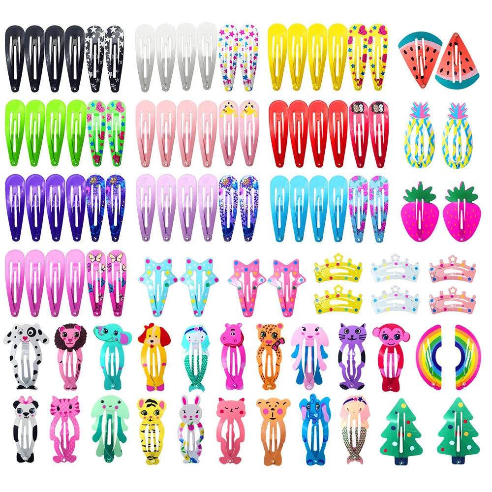 wholesale Hair Clips European and American popular cute animal Hair Pins water drop side clip for women girls children