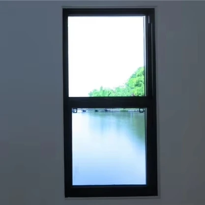 Single hung vinyl black frame glass windows upvc/pvc plastic colors factory window Hot Sale American Style