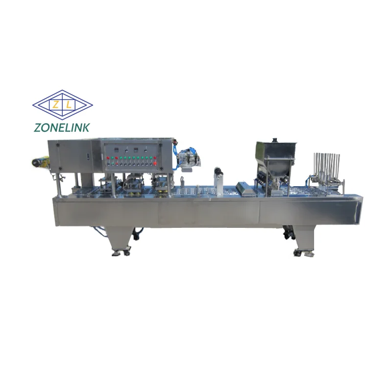 High speed pure water production Cup Coffee Capsule Filling Sealing Machine tomato sauce jam filling sealing equipment