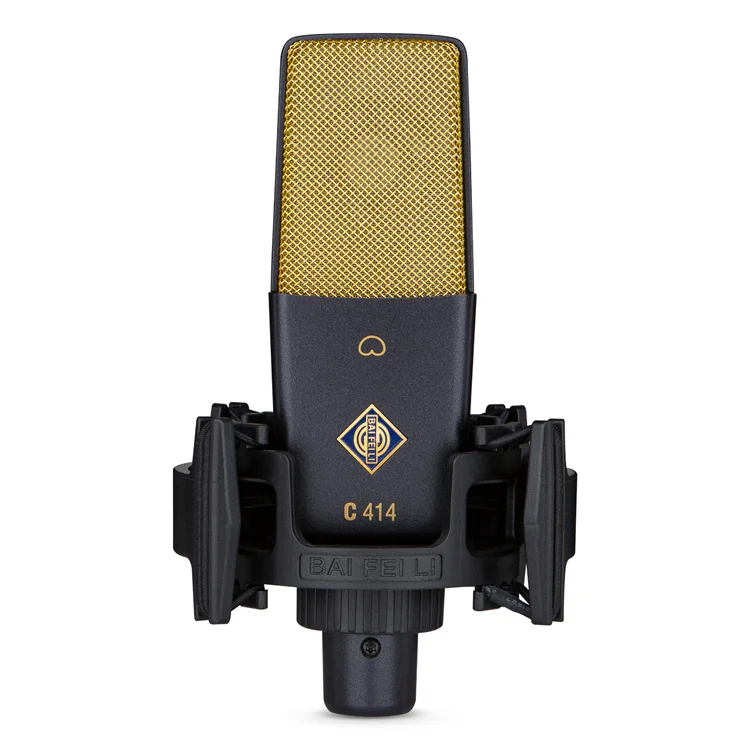 BAIFEILI C414 Studio Recording Professional Metal Condenser Microphone for singing games