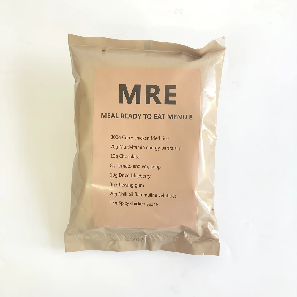Портативный MRE еда быстрого приготовления карри курица жареный рис Премиум рацион Menu8