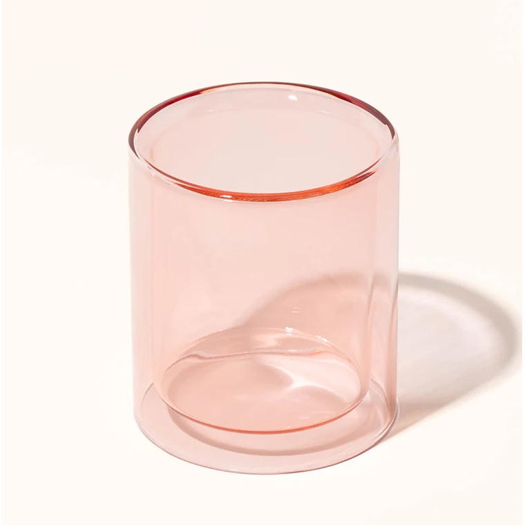 wholesale colorful luxury borosilicate double wall candle glass jars decorative candle container empty glass candle jar