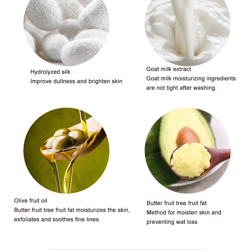 Silk Protein Soap Sea Salt Deep Cleansing Goat Milk Soap Facial Cleansing And Bath Handmade Milk Soap