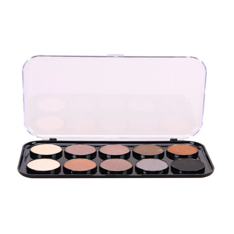 
 Wholesale transparent eyeshadow packaging 10 color private label eyeshadow  