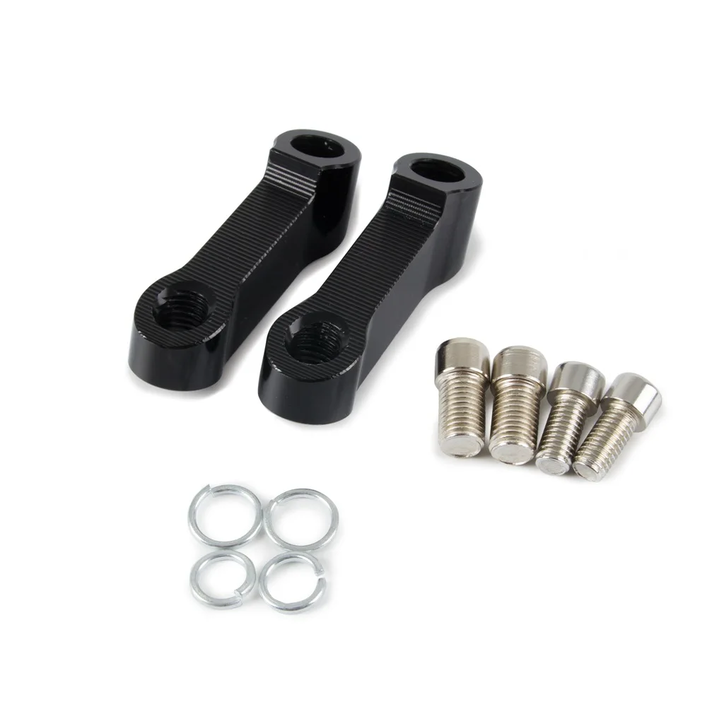 CNC Motorcycle Supplies Rear View Base Handlebar Mount Riser Mirror Extender Adapter