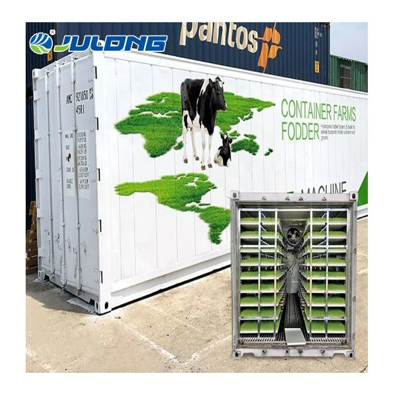 Shipping Container Farms Hydroponic Fodder Vertical Farming Container Greenhouse