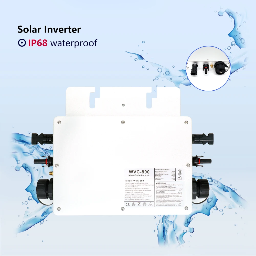 WIFI  Solar Microinverters Grid-Connected Inverter 800W MPPT Solar Micro Inverter Adapt To 600w PV Module
