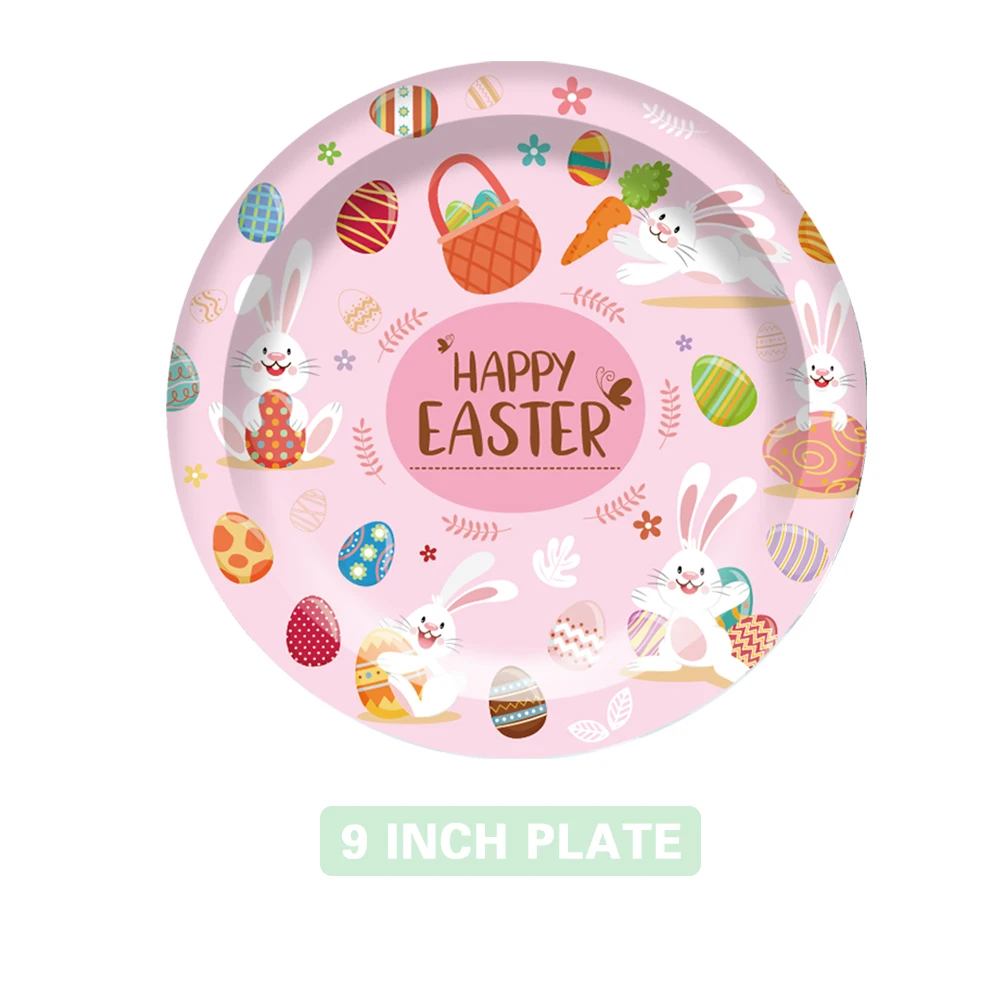 Happy easter rabbit eggs prints party decoration theme supplies