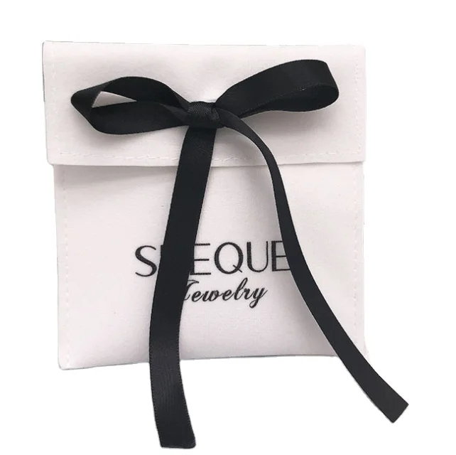 
Custom Personalized fabric drawstring envelope gift bag with ribbon for gift packing 