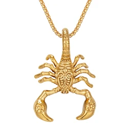 Scorpion Pendant Trendy Products 2022 New Arrivals Hip Hop Stainless Steel Jewelry 18k Gold Scorpion Pendant