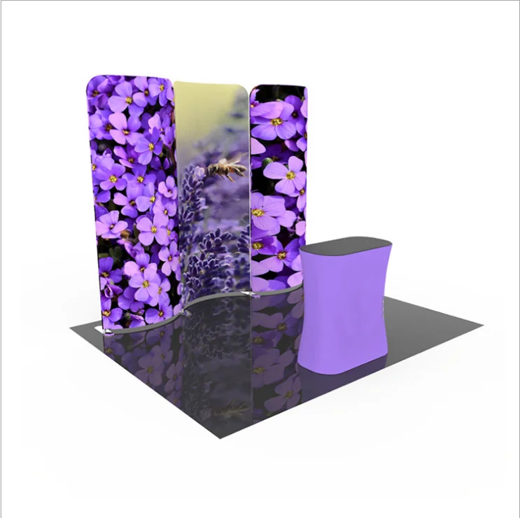 Выставочный стенд из алюминия для выставки Натяжная ткань выдвижная стенка