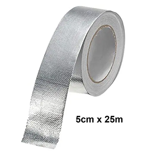 HVAC Alu solvent glue Super thick Laminated Self Adhesive Aluminium Foil Fiber Glass Cloth Tape