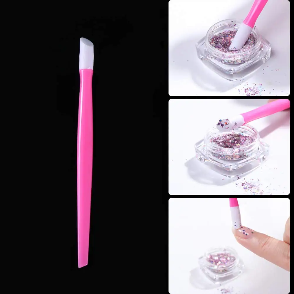 Hot Sales Plastic Handle Colored Nail Sticks For  Women Nail Cuticle Pusher Rubber Pressing Pen