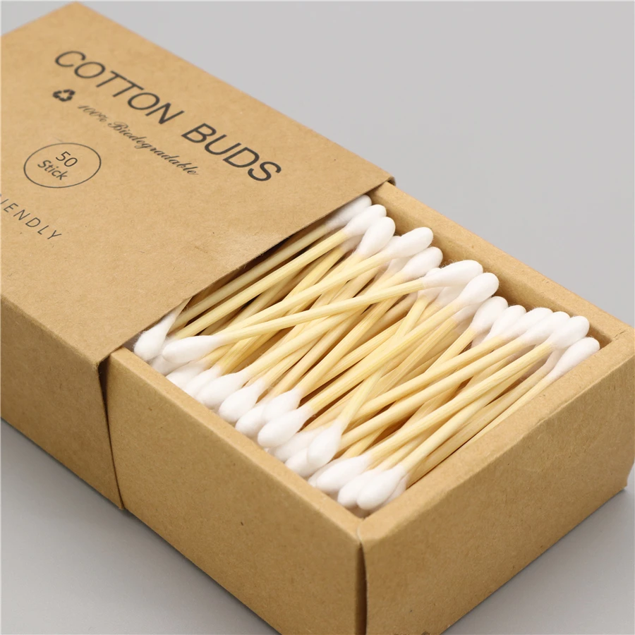 High Quality Sterile Double-end wooden stick cotton pud swab