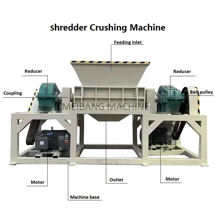 MB industrial carton box  straw grass shredder for sale foam shredder machine foam crusher machine