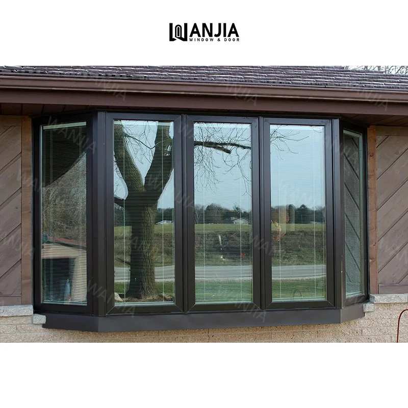 Wholesale Global Trade Customized French Design Aluminum Windows French Windows Security Glass Bay Window