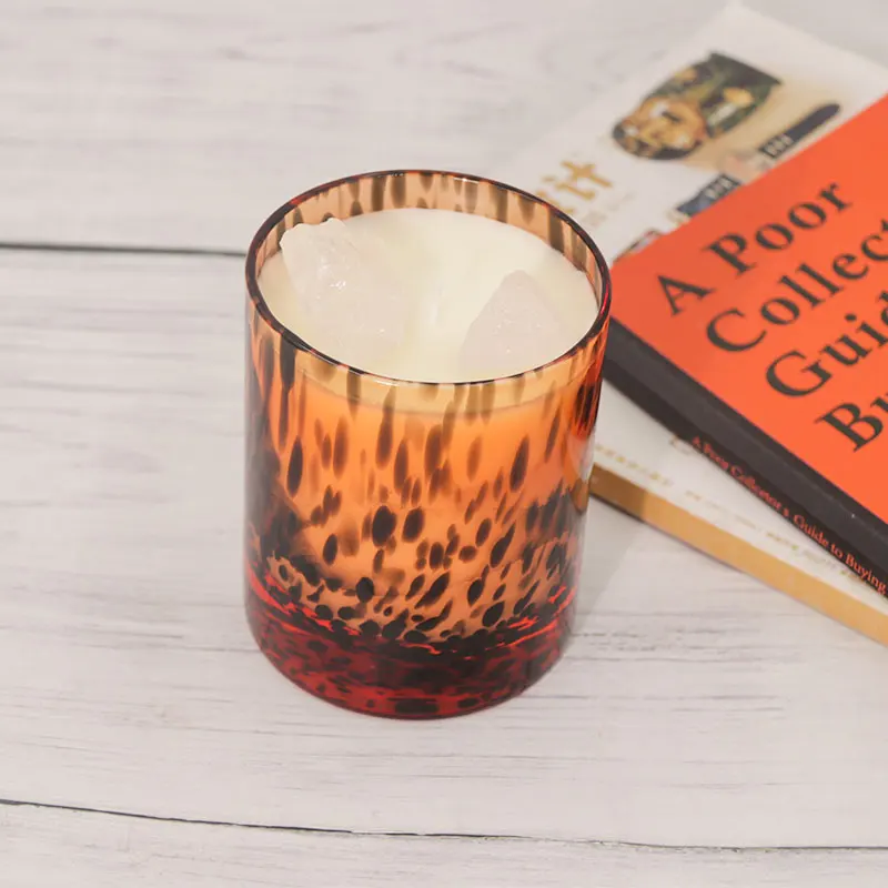 Eco-Friendly Wholesale Customized Ceramic Scented Soy Wax Spotted Jar Candle Crystal Decoration Pumpkin Gift Set Luxury Candle