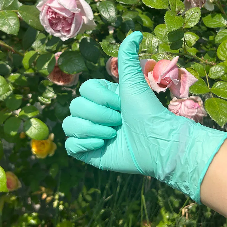 Biodegradable nitrile gloves powder free food grade nitrile medical exam gloves