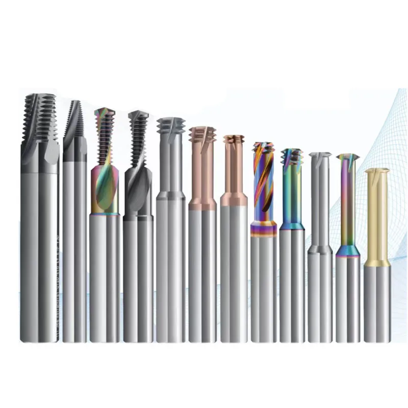 milling cutter tools Integral Single Full Three Teeth End Milling Cutters Hard Alloy Thread US Metric CNC Controllable