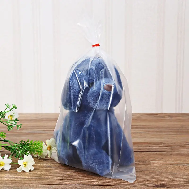 Custom Size Bedding Clothes Storage Pe Clear Flat Bottom High Pressure Ldpe Flat Pocket Bag
