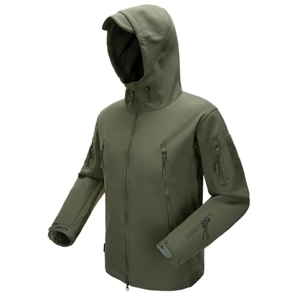 
Quality full Zip Polyester Knit Soft Shell Jacket 