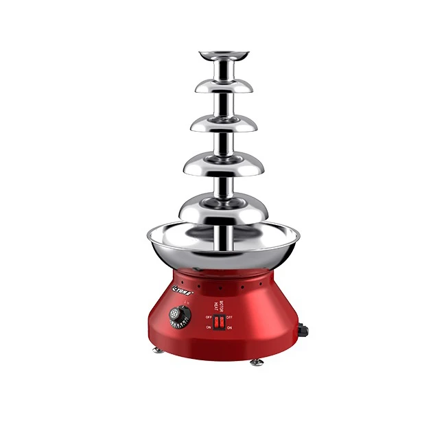 Fountain waterfall chocolate machine hot five-layer melting fire boiler spray tower electric