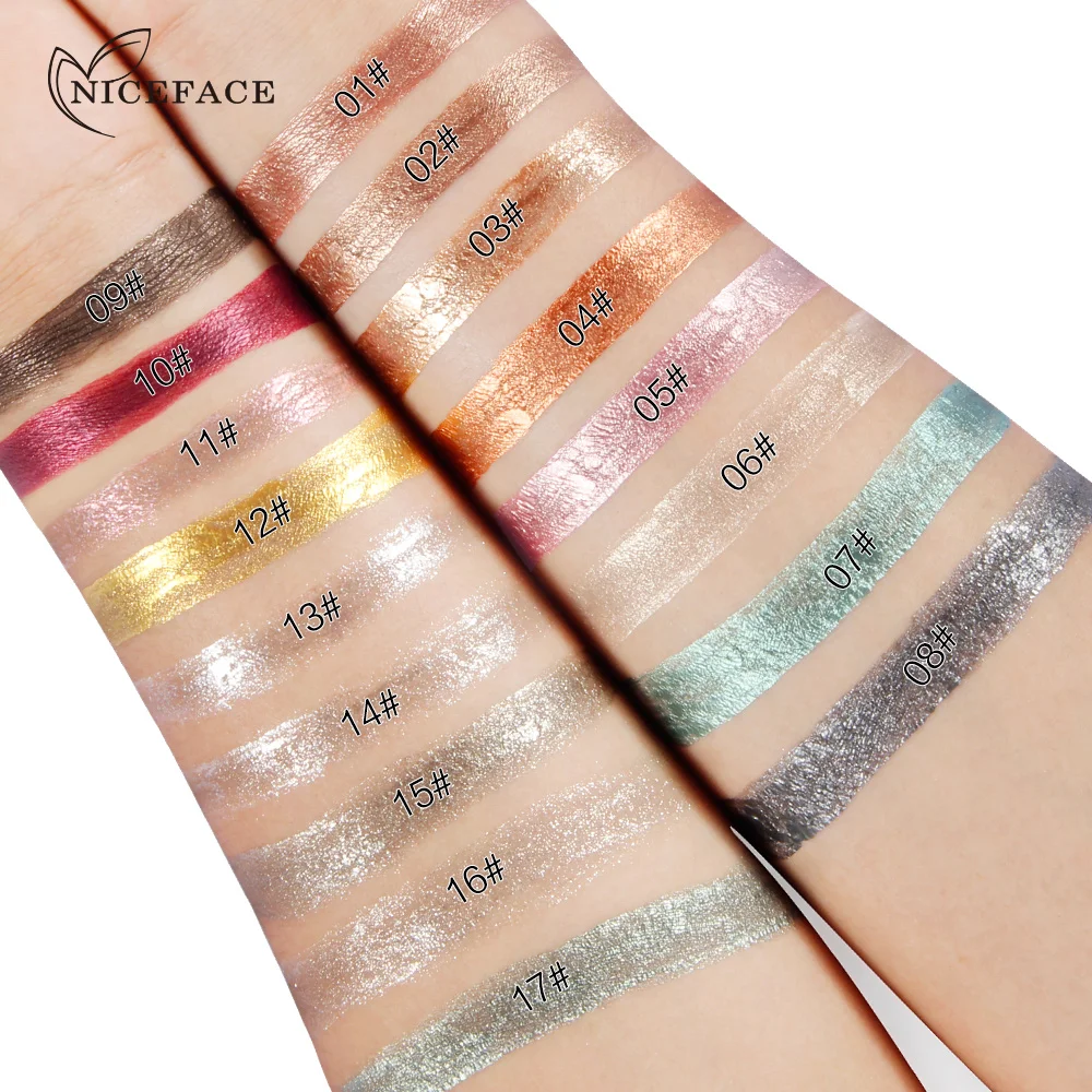 hot sale 17-Color Glitter  Charming Eyeshadow Liquid Twinkle Liquid Eyeshadow