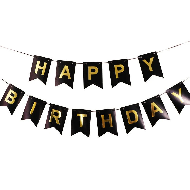  Nicro Happy Birthday Banner Letter Fishtail Party Supplies Festival