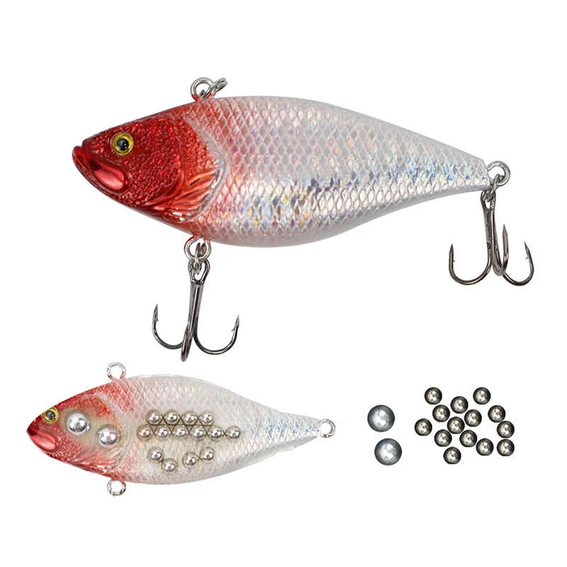 Rocklure 7cm 11.5g 5Color Crankbait Artificial Hard Plastic Bass Master Vib Fishing Lure With Noise Balls