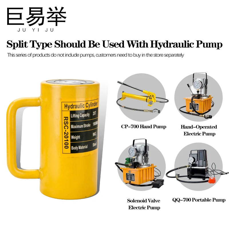 High Quality Rsc-20100 Hydraulic Cylinder Acting Lifting Jack 155mm Maximum Height Strokes Lifting Jacks