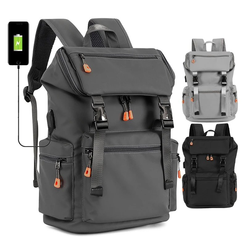 Fashion design good quality business knapsack backpack usb charging backpack school bag with OEM custom logo