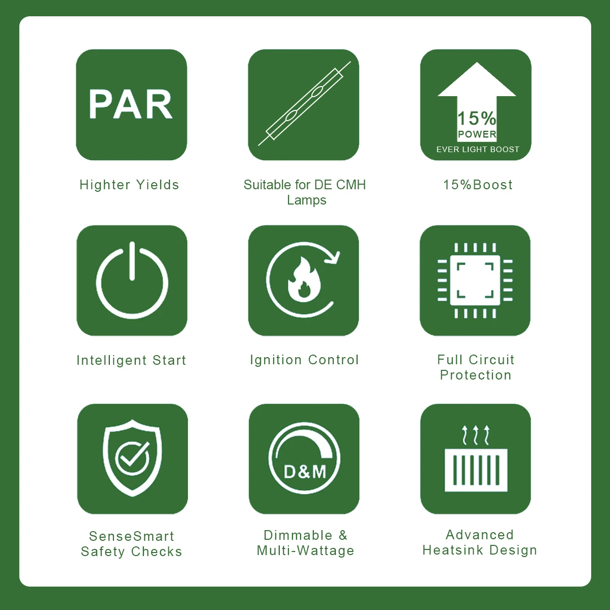 Lucius CMH 630W Double Ended Dimmable Fixture for Planting System