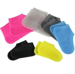Factory hot silicon waterproof shoe cover non-slip reusable rubber waterproof silicone shoe cover for men and women