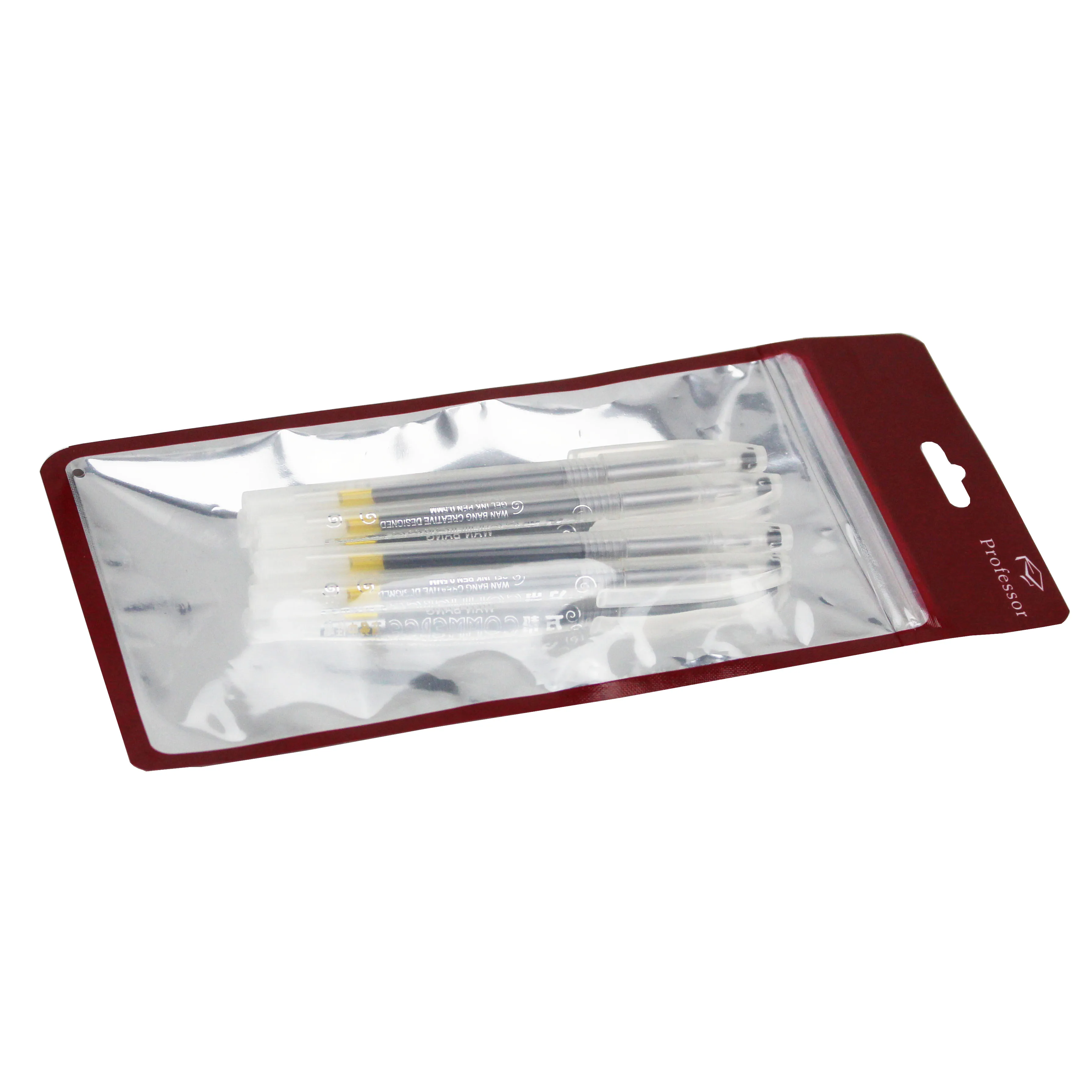 Small Bags Wholesales plastic bags transparent 3 Sides Seal Zipper Pouch Resealable data cable packaging