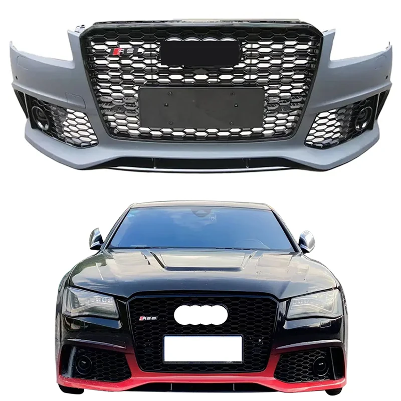 Modified body kit Good Quality Auto Parts A8 Upgrade to RS8 Front Bumper with Grille for Audi RS8 Car Body Kit 2011-2017