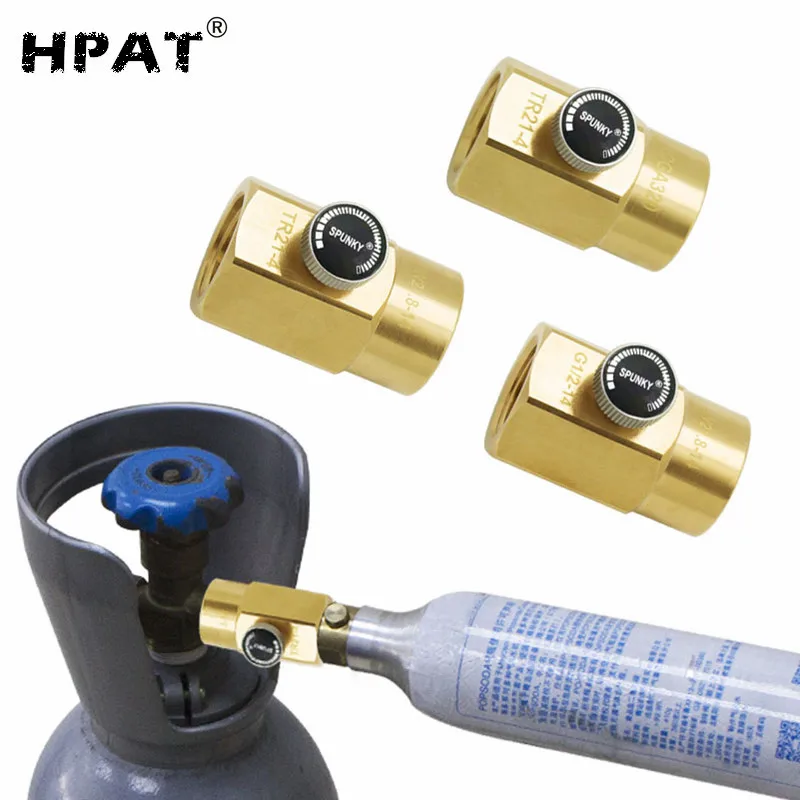 Cylinder Refill Adapter Bleed Valve Used With CGA320/W21.8 Connector For Soda Maker