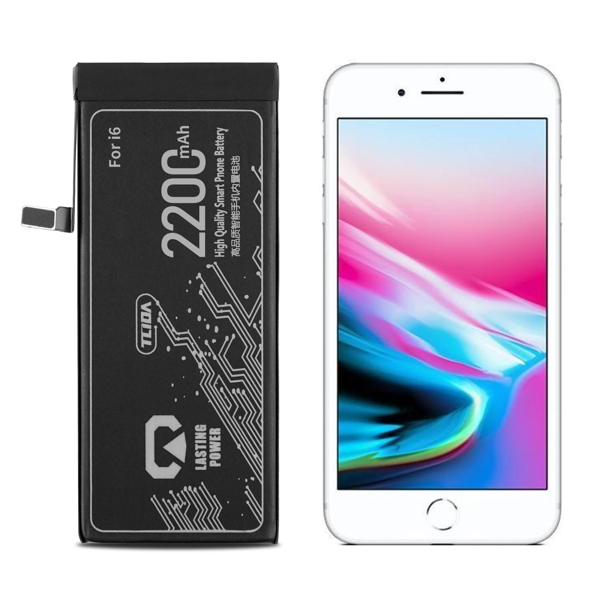  Рекламная батарея высокой емкости 2200 мАч для мобильного телефона Iphone 6 сменная
